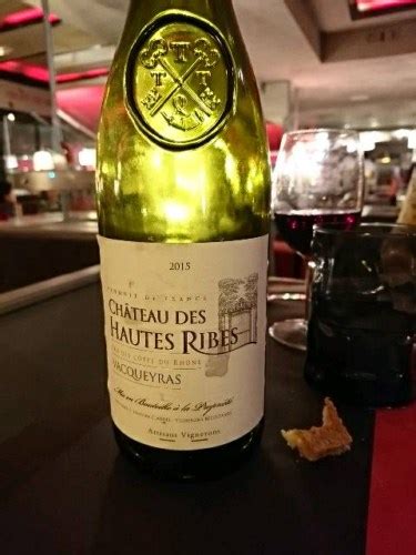 2015 Vignerons de Caractere Château des Hautes Ribes Vacqueyras Vivino US