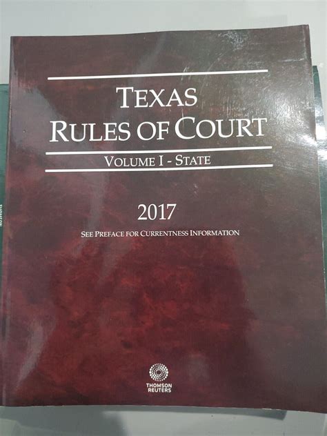 Texas Rules Of Court State 2017 Isbn 0314686819 Isbn 13 9780314686817