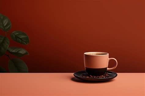 Premium AI Image | Minimalist wallpaper with a coffee