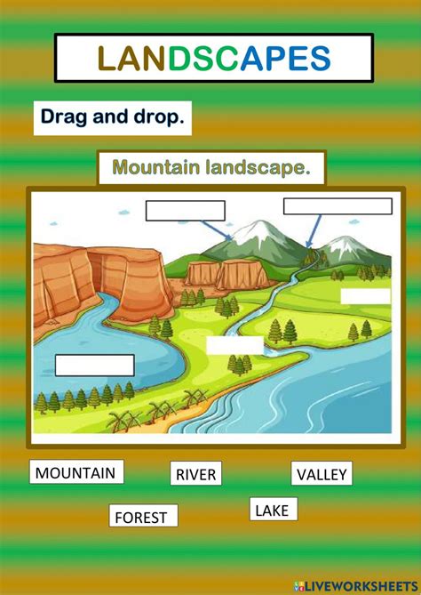 Ficha De Landscapes Para En Actividades Interactivas