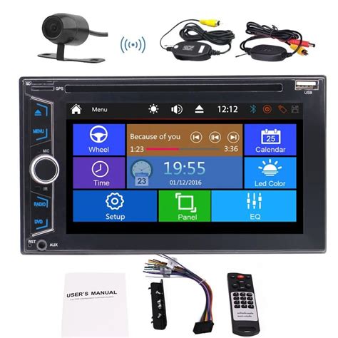 Double 2 Din Car Radio Stereo Dvd Player Backup Camera 6 2 Fm Am Rds Radio Bluetooth Auto