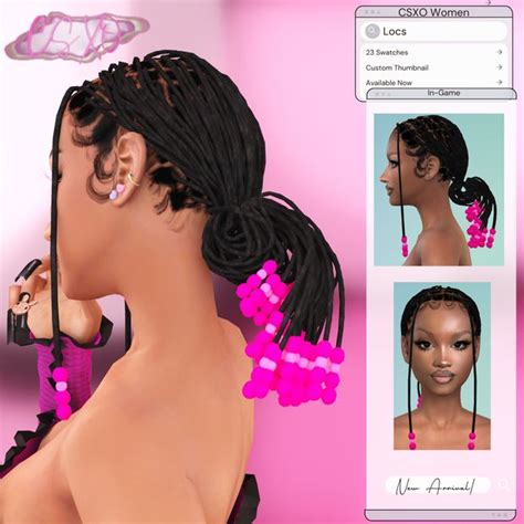 Journey Loc Bun Cecesims Xo Sims Hair Sims Black Hair Afro Hair