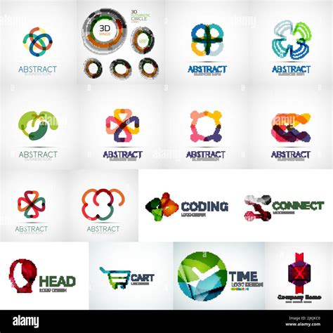 Colección de vectores de logotipos de empresas abstractas gran