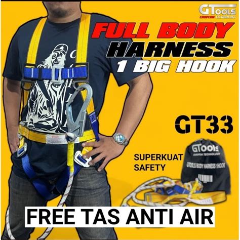 Jual GTOOLS Full Body Harness Absorber 1 Singgle Big Hook Besar Satu