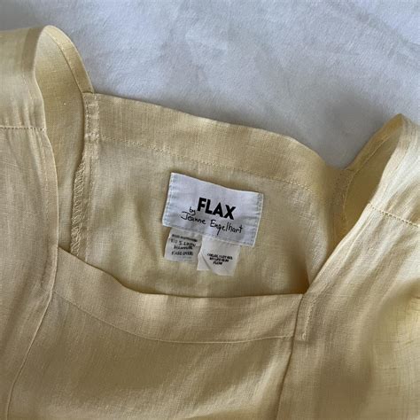 Vintage Flax By Jeanne Engelhart Pale Yellow Linen Depop