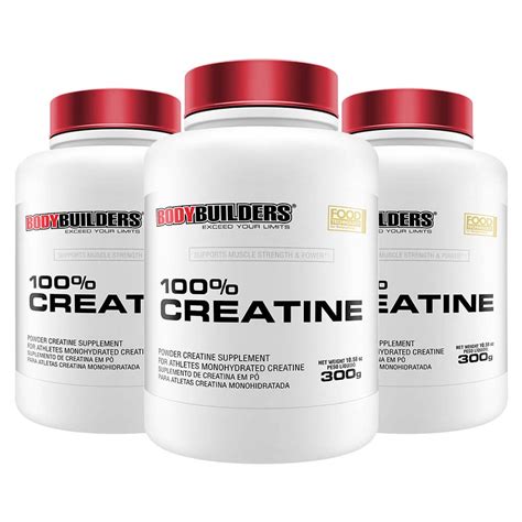 Kit X Creatina Monohidratada Pura Importada G Bodybuilders