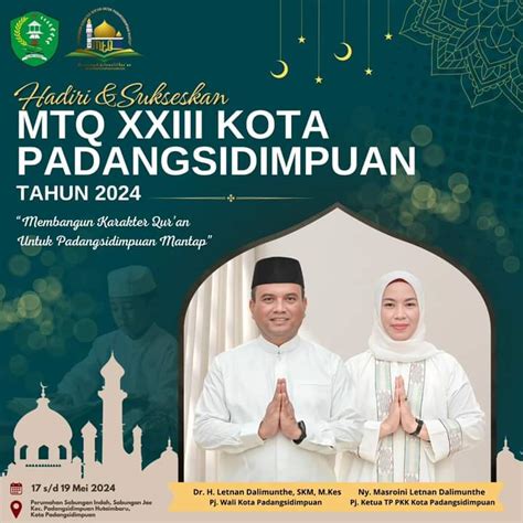 244 Peserta Akan Ikuti Perlombaan MTQ Ke XXIII Kota Padangsidimpuan