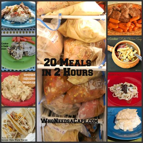 20 Meals In 2 Hours Slow Cooker Freezer Meals Who Needs A Cape