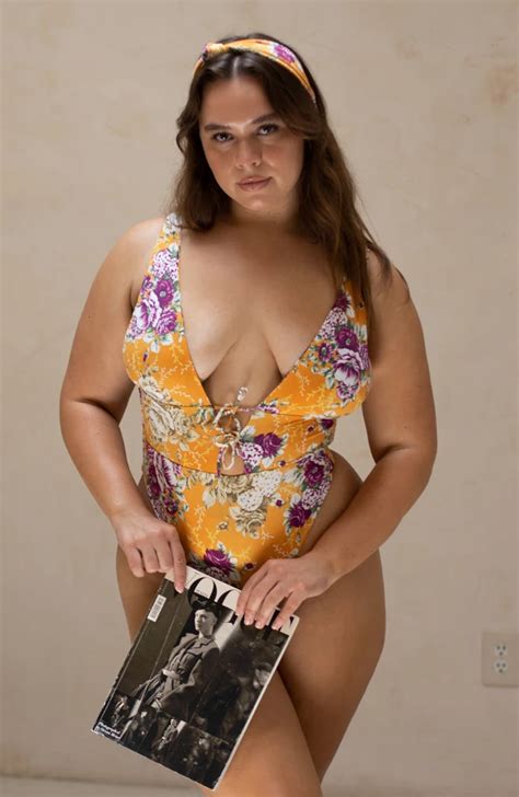 San Lorenzo L Amour Citrus Bloom Plunge Front Tie One Piece Bikini Xl Flip App