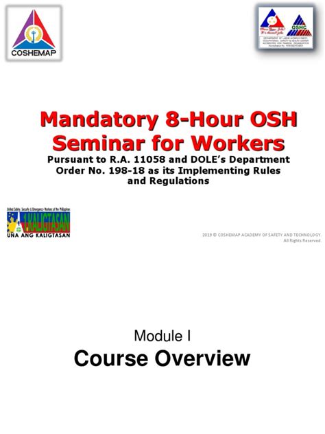 Module I Introduction To OSH | PDF | Occupational Safety And Health ... 