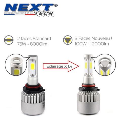 Ampoules Led H Haute Puissance W Feux De Route