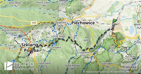 Trasa Przez Szklarska Por Ba Szklarka Mapa Turystyczna Pl