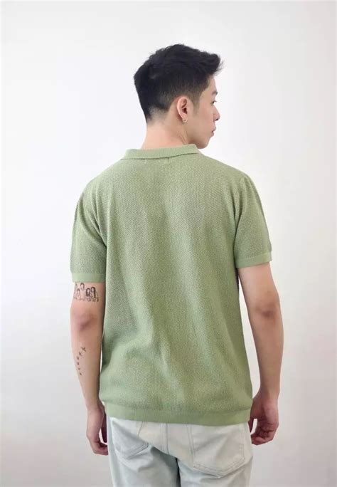 Jual Kale Clothing Kale Richard Green Polo Shirt Rajut Premium