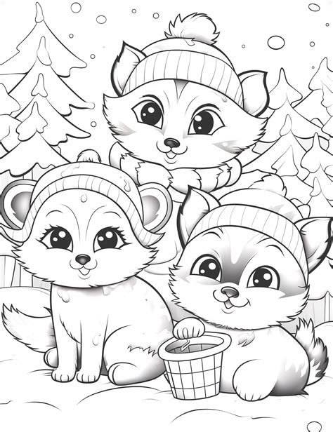 5 Winter Coloring Pages Teacher Color Pages For Kids Cute Coloring