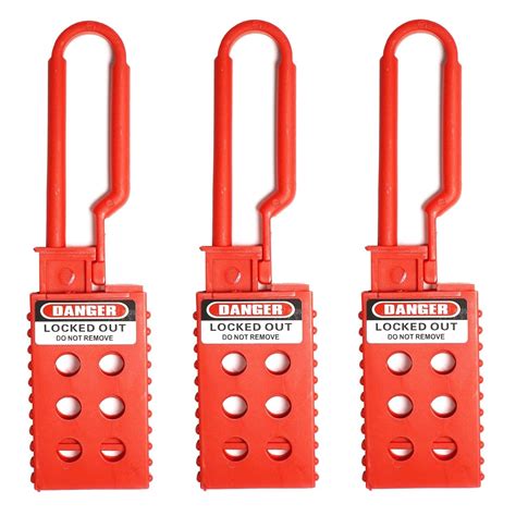 Loto Red Safety Lockout Hasps Set Pcs Osha And Ansi Compliant Hole