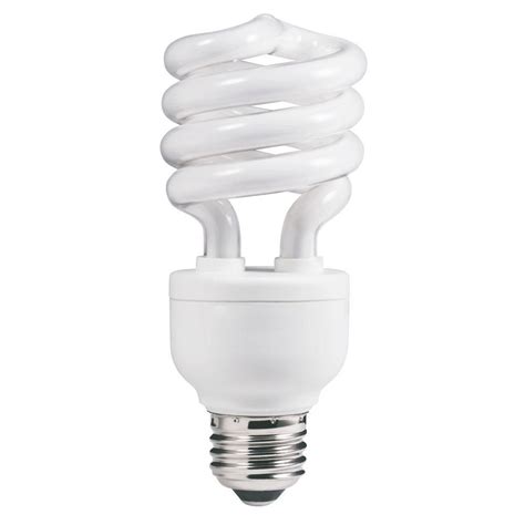 EcoSmart 100-Watt Equivalent A19 Spiral Dimmable TruDim CFL Light Bulb Daylight (6500K) (2-Pack ...