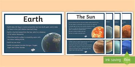 Fact Posters Ks Planets Hecho Por Educadores