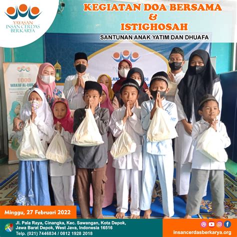 Istighosah Doa Bersama Dan Santunan Pekanan Yayasan Insan Cerdas Berkarya