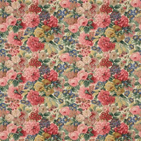 Sanderson Fabric Rose And Peony Red