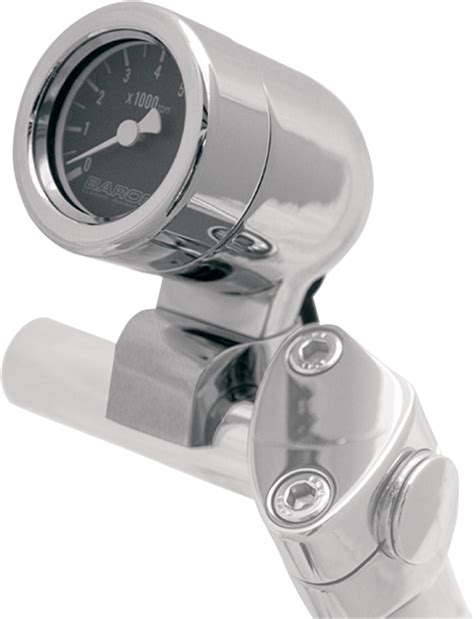 Baron Chrome 2 Black Face Handelbar Mount Bullet Electronic Tachometer