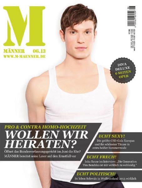 Liam Michael Scullion Männer I Magazine June 2013 Cover Photo Germany