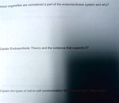 Solved Organelles Are Considered A Part Of The Endomembrane System And