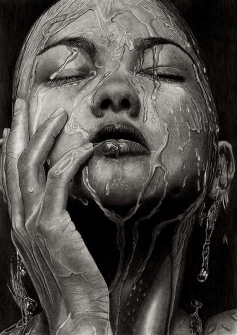 Wet 15 Drawing By Paul Stowe Pixels