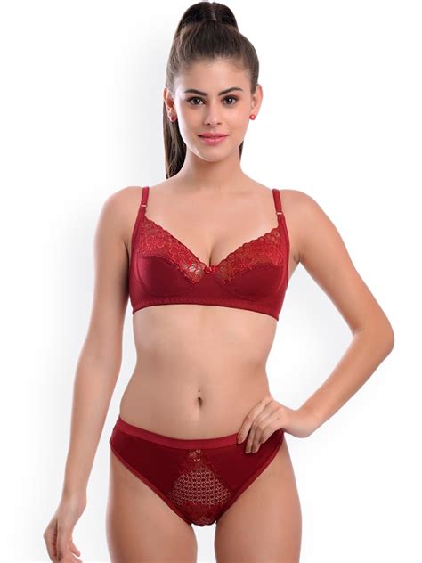 Buy New Blue Eyes Self Design Lightly Padded Nylon Lingerie Set Lingerie Set For Women