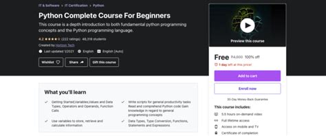 Python Complete Course For Beginners FREE Glasmy