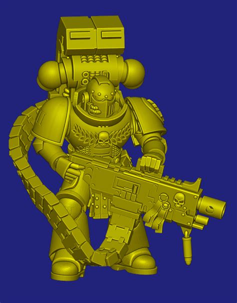 D File Imperial Fists Heavy Bolter Platoon D Print Design To