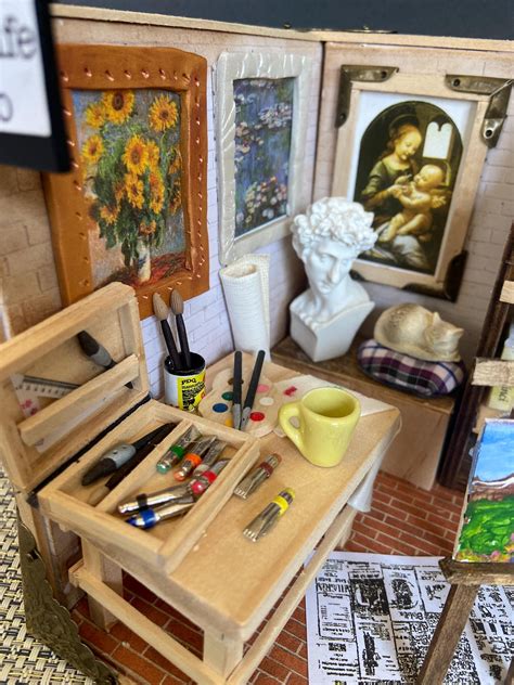 Miniature Art Studio Etsy