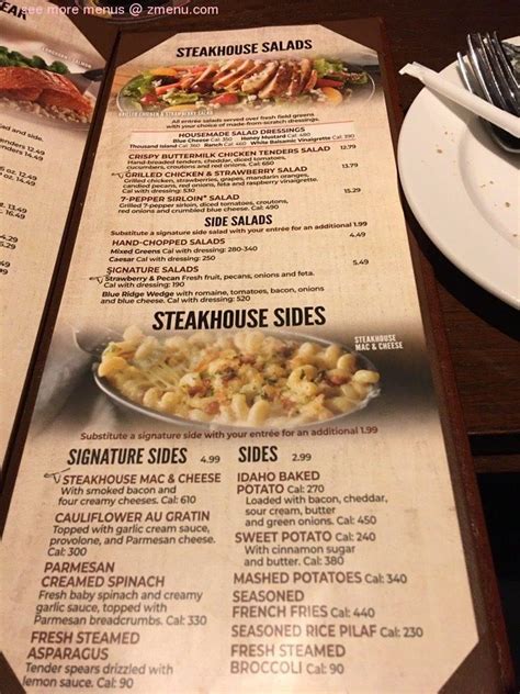 Menu At Longhorn Steakhouse Beaufort