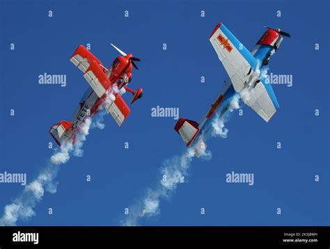 Aerial Acrobatics Team At An Airshow In Mirabel Quebec Stock Photo Alamy