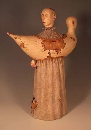 Brown The Harvester Figurative Ceramic Sculpture Avery Palmer