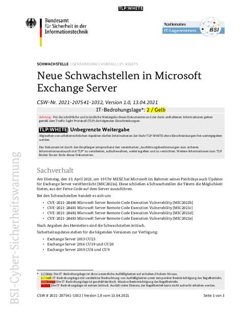 Ausfüllbar Online Neuer 0 Day Exploit in Microsoft Exchange Server