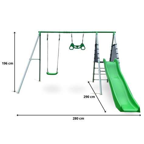 Aire de jeux de jardin XXL pour enfants avec balançoire trapèze de