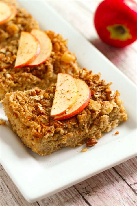 Spiced Apple Baked Oatmeal Recipe Meal Prep Breakfast Bars