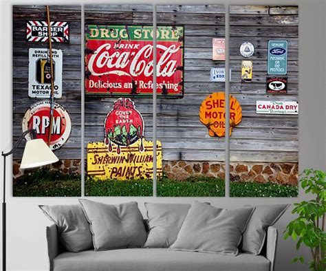 Vintage Road Signs Canvas Print, Vintage Signs Wall Art, Road Signs ...