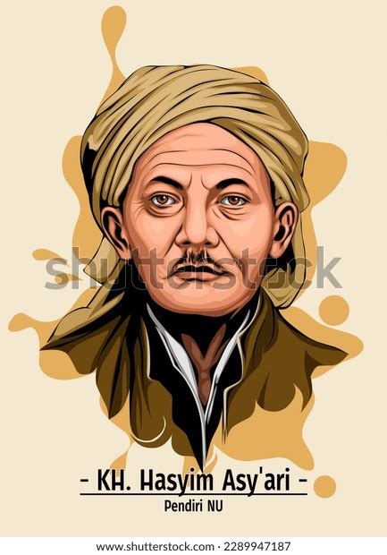 Founder Nahdlatul Ulama Hadratusyaikh Hasyim Asyari Stock Illustration