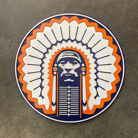 Chief Illiniwek Wood Sign – Patriot Wood