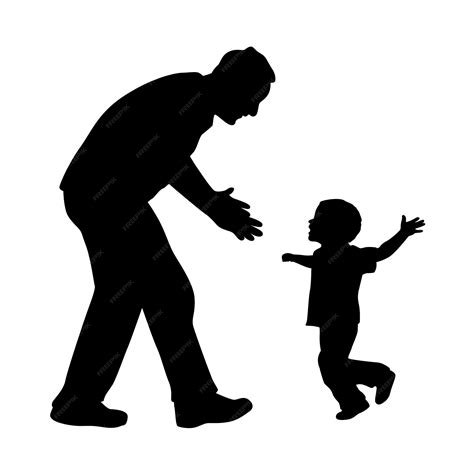 Premium Vector | Dad playing with son laughing father and his son