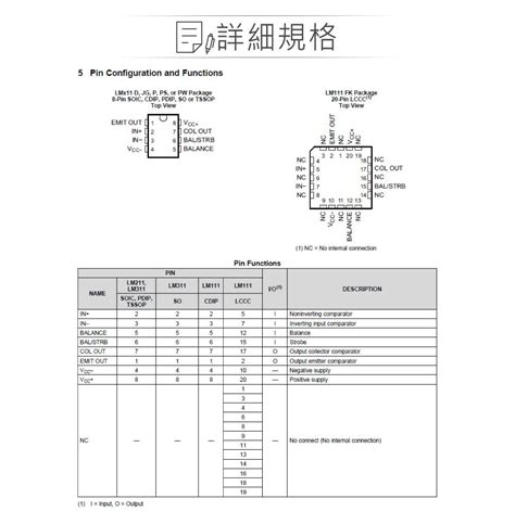 TEXAS LM311TG PDIP 8 TI High Speed 30V Differential Comparator With