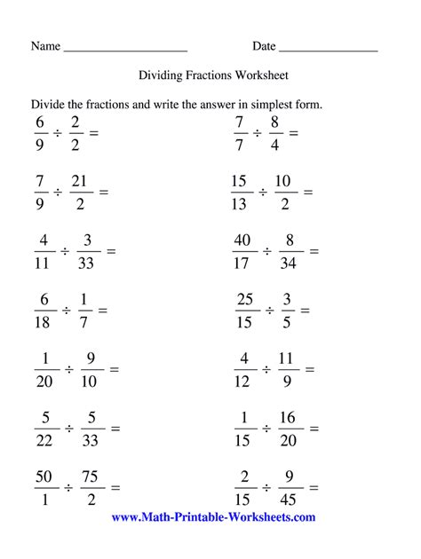 Dividing Fractions Fill Out Sign Online Dochub