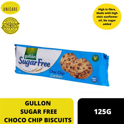 GULLON SUGAR FREE CHOCO CHIP BISCUITS 125G High In Fibre Made With