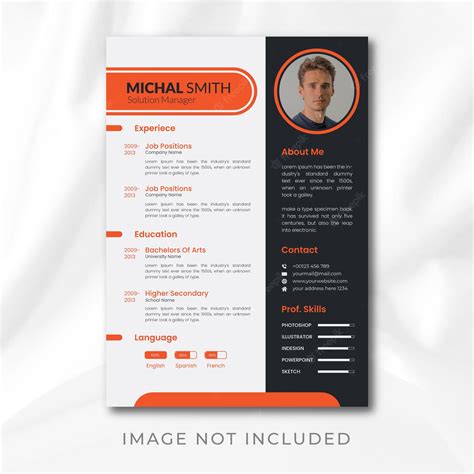 Premium Vector Modern Simple Resume Or Cv Template