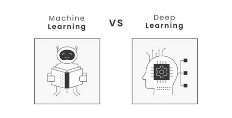 Machine Learning Vs Deep Learning Vector Diagram With Editable Stroke