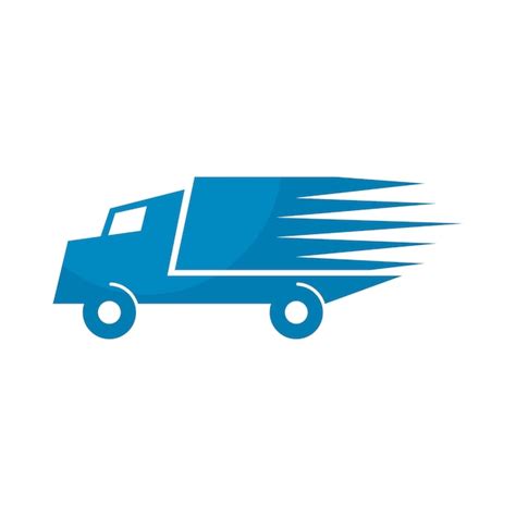 Logistik Lkw Schnelllieferung Logo Vektor Symbol Illustration Premium