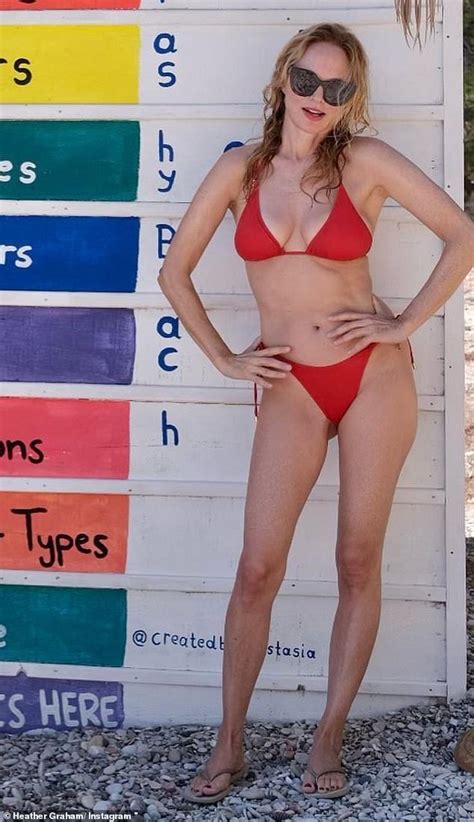 Heather Graham 52 Shows Off Her Incredible Bikini Body In Two