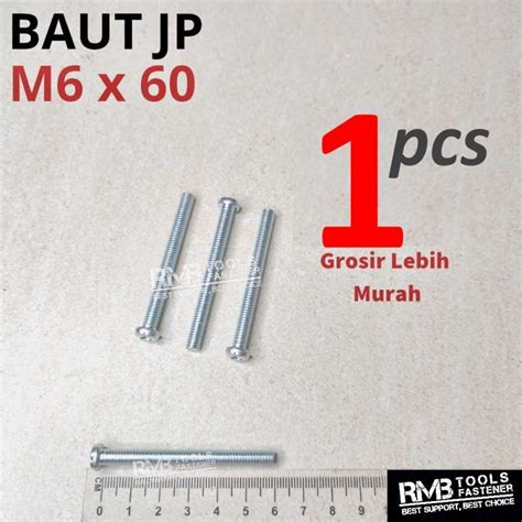 Jual Baut Jp M X Baut Pentol Pan Machine Screw Obeng Plus Galvanis