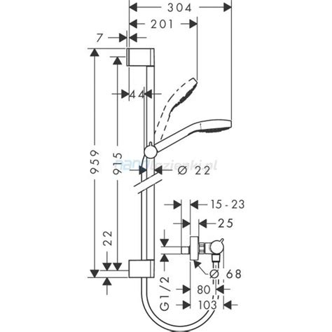 Hansgrohe Croma Select S 27014400 Zestaw Prysznicowy Vario Z